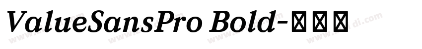 ValueSansPro Bold字体转换